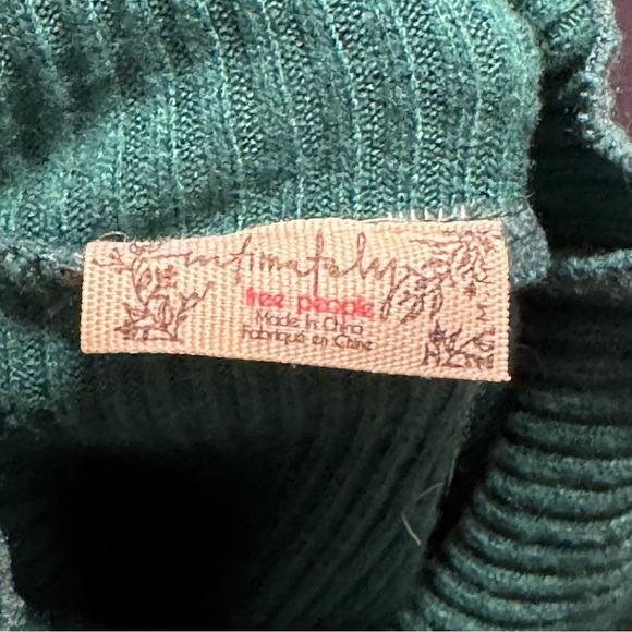 Women's Intimately Free People Teal Ribbed Turtleneck Bodysuit - Picture 7 of 7